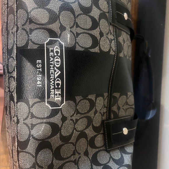 Coach Signature Coated Canvas Heritage Stripe Duffle Bag - Picture 8 of 8